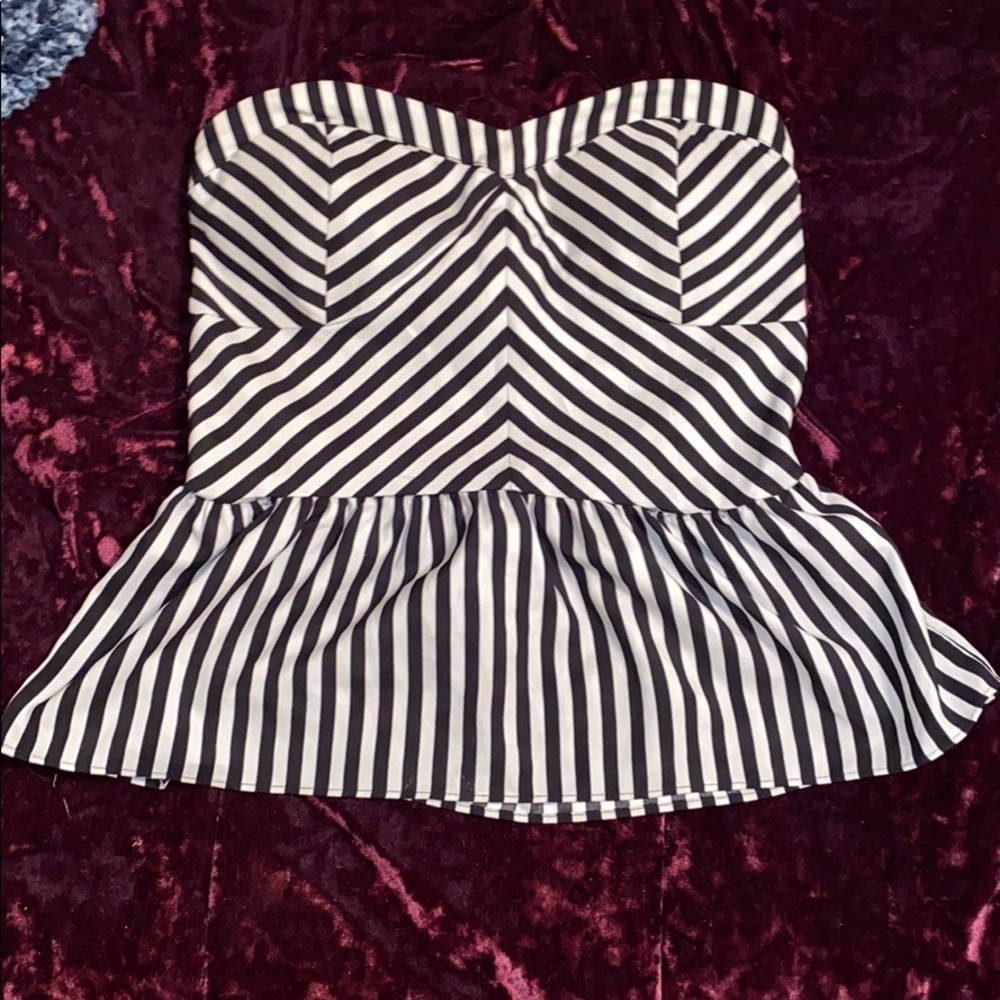 Medium striped crop top